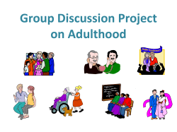 Group Discussion Project on Adulthood