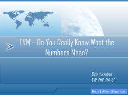 EVM * Do You Really Know the Numbers?