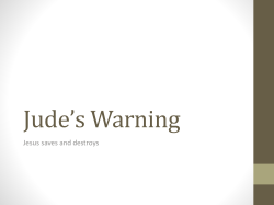 Jude*s Warning - Knysna Baptist Church