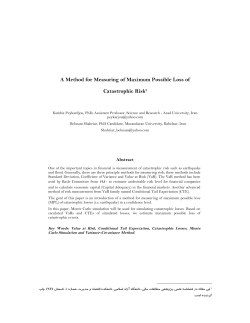 A Method for Measuring of Maximum Possible Loss of Catastrophic