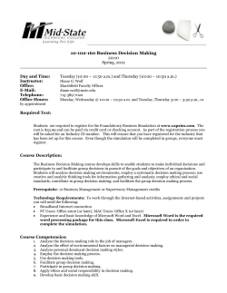 BA499 - Mid-State Technical College