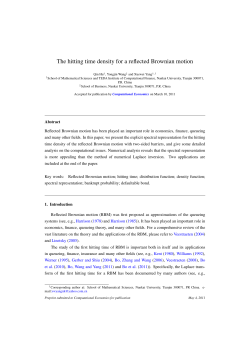 The hitting time density for a reflected Brownian motion