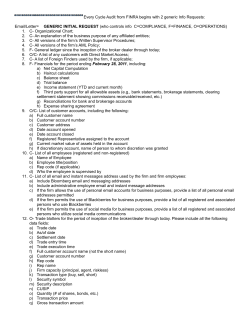 Every Cycle Audit from FINRA begins with 2 generic Info Requests: