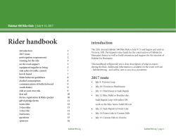 Rider handbook - Habitat 500 Bike Ride