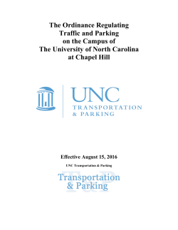 The Ordinance Regulating Traffic and Parking