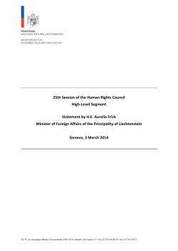 25th Session of the Human Rights Council High