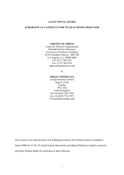 Most people who have worked in teams have experienced subgroups