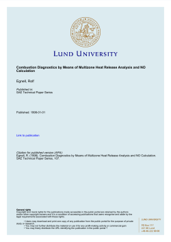 Combustion Diagnostics by Means of Multizone Heat Release