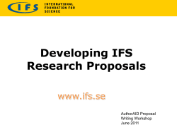 Developing IFS Research Proposals