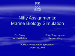 Design Patterns for Marine Biology Simulation