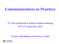 Communication in Practice - Measles and Rubella Initiative