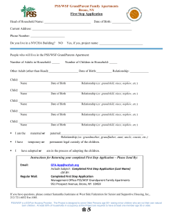 First-Step-Application-2017 - West Side Federation for Senior and