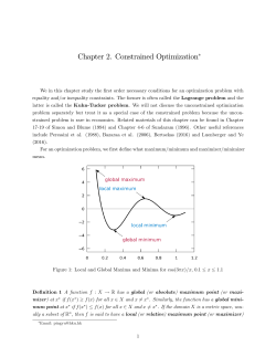 Chapter 2. Constrained Optimization