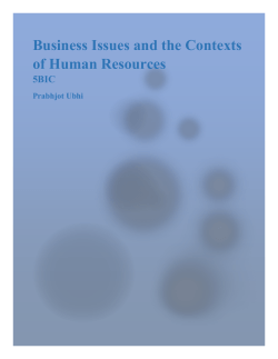 Business Issues and the Contexts of Human