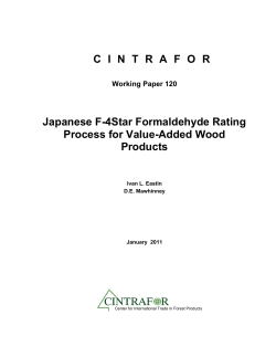 CINTRAFOR Japanese F-4Star Formaldehyde Rating Process for