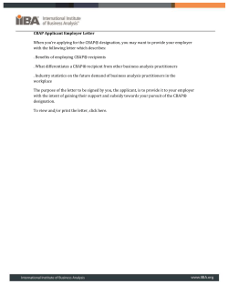 CBAP Applicant Employer Letter When you`re applying for the CBAP