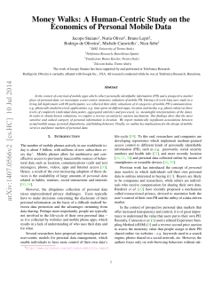 Money Walks: A Human-Centric Study on the Economics of