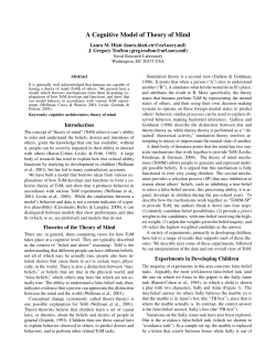 A Cognitive Model of Theory of Mind
