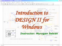 Introduction to Deswin Design II Simulator