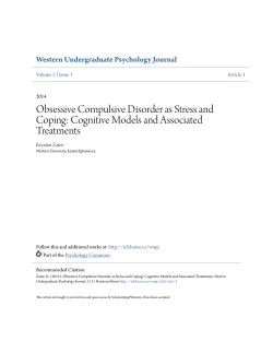 Obsessive Compulsive Disorder as Stress and Coping: Cognitive