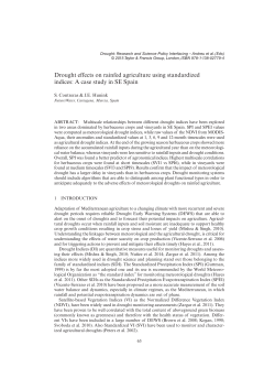 Drought effects on rainfed agriculture using