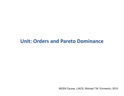 Unit: Orders and Pareto Dominance