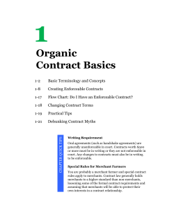 Organic Contract Basics - Farmers` Legal Action Group