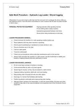 Safe Work Procedures