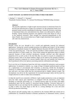 light-weight aluminium foam structures for ships