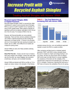 Increase Profit with Recycled Asphalt Shingles