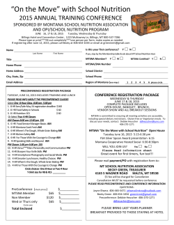 Runnin* with the Changes - Montana School Nutrition Association