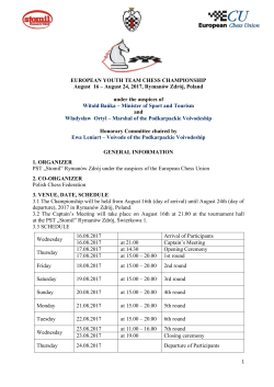 EUROPEAN YOUTH TEAM CHESS CHAMPIONSHIP August