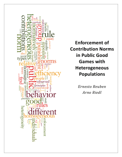 Enforcement of Contribution Norms in Public Good Games with