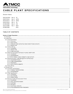 Cable Plant Specifications