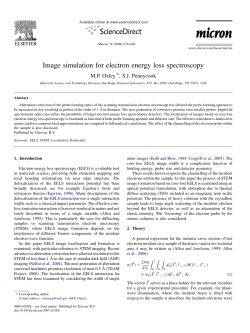 Image simulation for electron energy loss