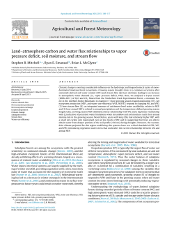Land&ndash;atmosphere carbon and water flux