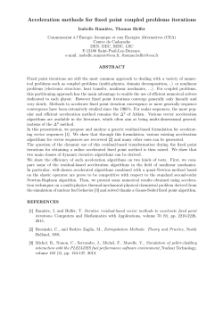 Acceleration methods for fixed point coupled problems iterations