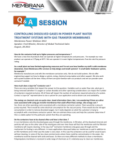 controlling dissolved gases in power plant water - Liqui-Cel