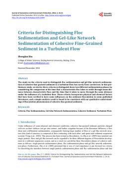 Criteria for Distinguishing Floc Sedimentation and Gel