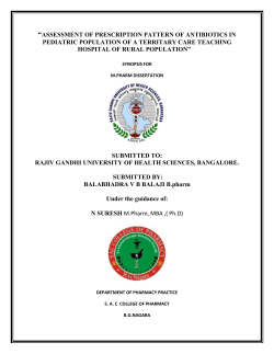 assessment of prescription pattern of antibiotics in pediatric