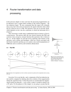 4 Fourier transformation and data processing