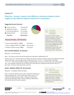 Grade 1 Mathematics Module 3, Topic C, Lesson 9
