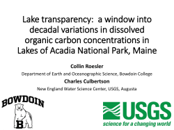 Lake transparency: a window into decadal variations in dissolved