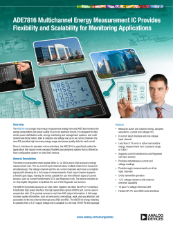 ADE7816 Multichannel Energy Measurement IC Provides Flexibility