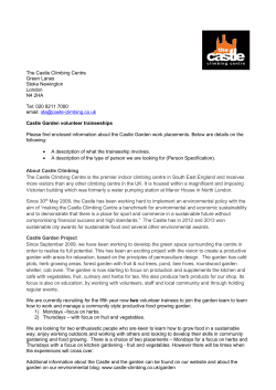 job pack - The Castle Climbing Centre