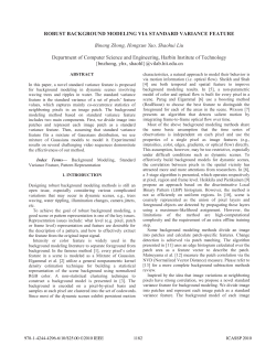 Robust Background Modeling via Standard Variance Feature
