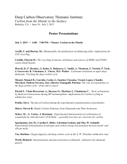 Poster Presentations - Deep Carbon Observatory