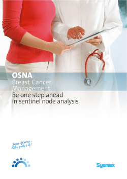 Breast Cancer Management Be one step ahead in sentinel node