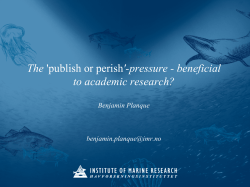 The `publish or perish`-pressure