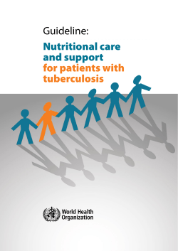 Nutritional care and support for patients with tuberculosis Guideline: